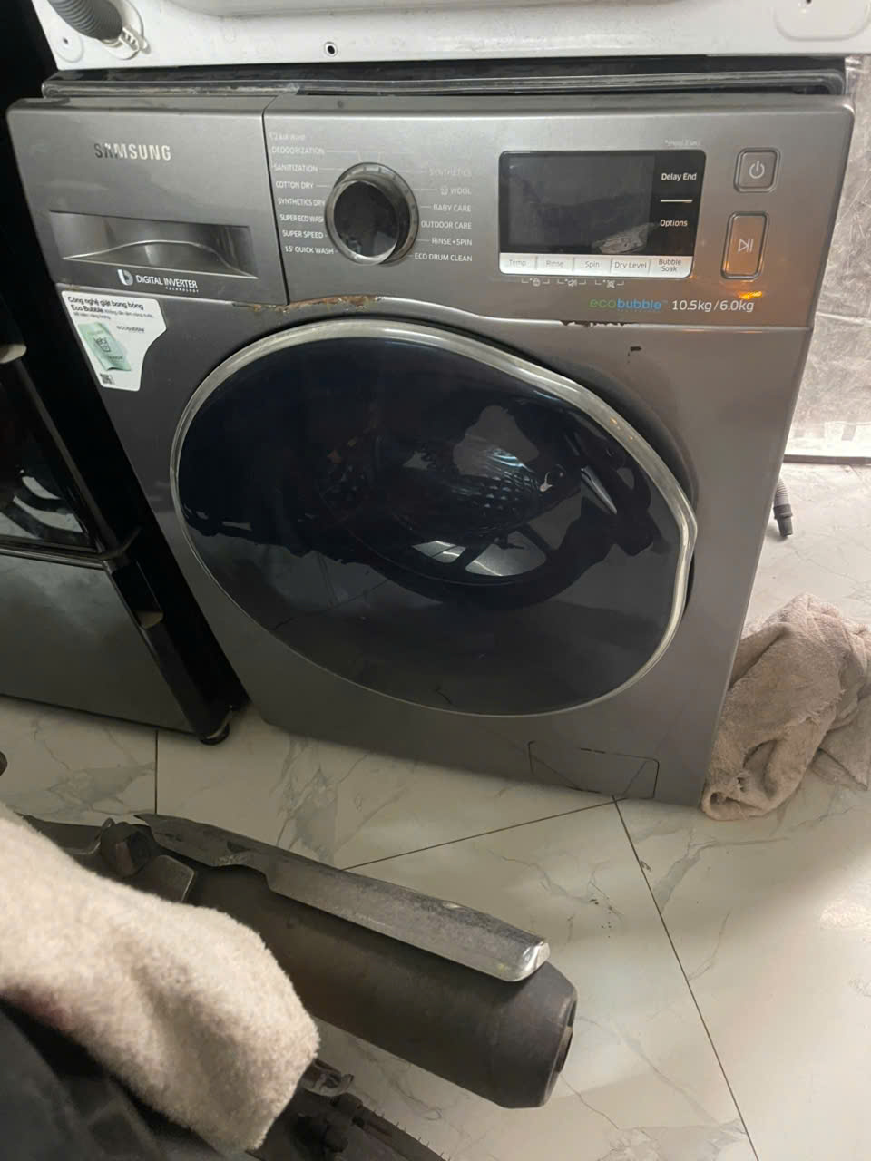 may giat samsung khong len nguon