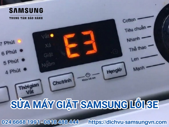 sửa máy giặt samsung lỗi 3e