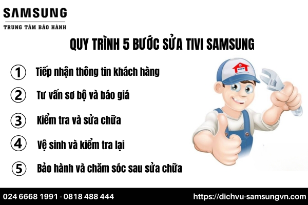 Quy trình 5 bước sửa tivi Samsung tại trung tâm sua tivi samsung o dau 3