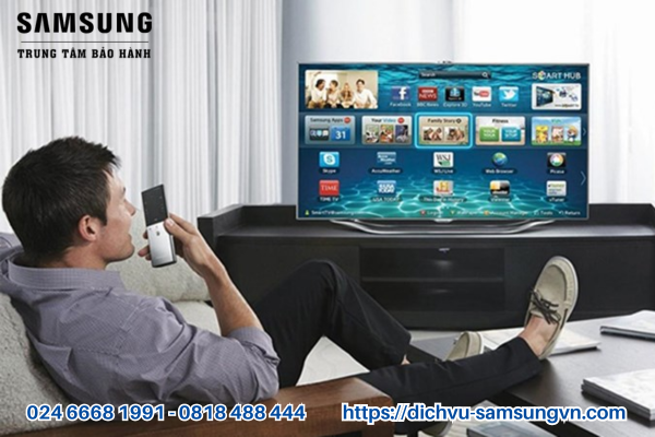 Cách kết nối điều khiển giọng nói tivi Samsung 2 Tivi phải là dòng có hỗ trợ điều khiển giọng nói
