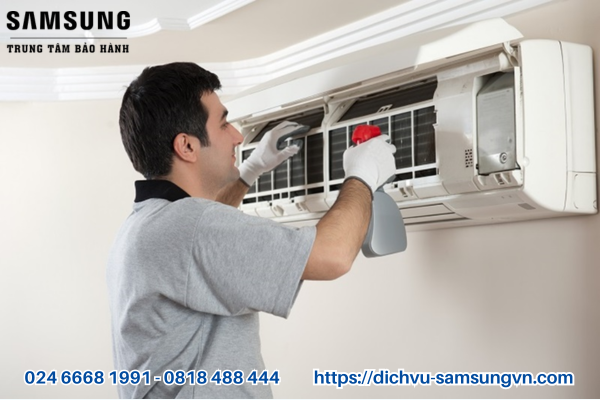 Máy lạnh Samsung báo lỗi chớp đèn 3 Vệ sinh lưới lọc và dàn lạnh