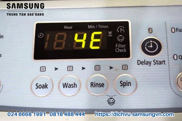 Nguyên nhân và cách khắc phục máy giặt Samsung báo lỗi 4E