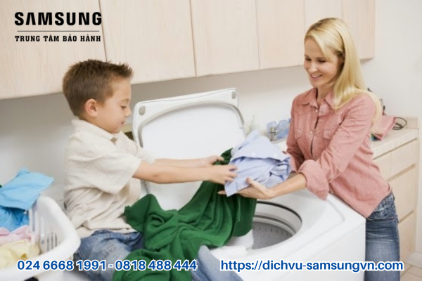 Khi máy giặt Samsung cửa trên không vắt được