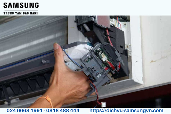 máy lạnh Samsung báo lỗi C1 54 3 Hỏng bo mạch dàn lạnh hoặc dàn nóng