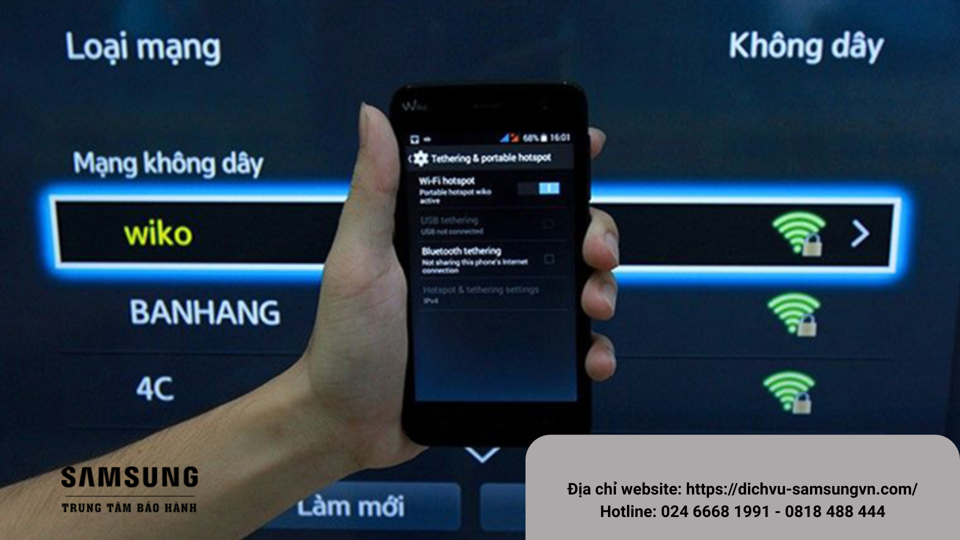 Sửa tivi Samsung không kết nối được với điện thoại (2) Sửa tivi Samsung không kết nối được với điện thoại (2)