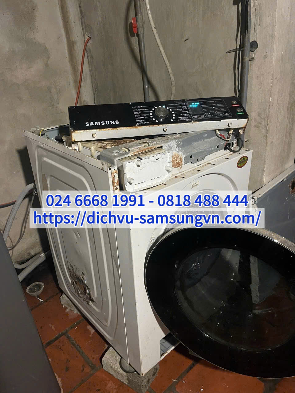Lỗi E máy giặt samsung cửa ngang ,cửa đứng